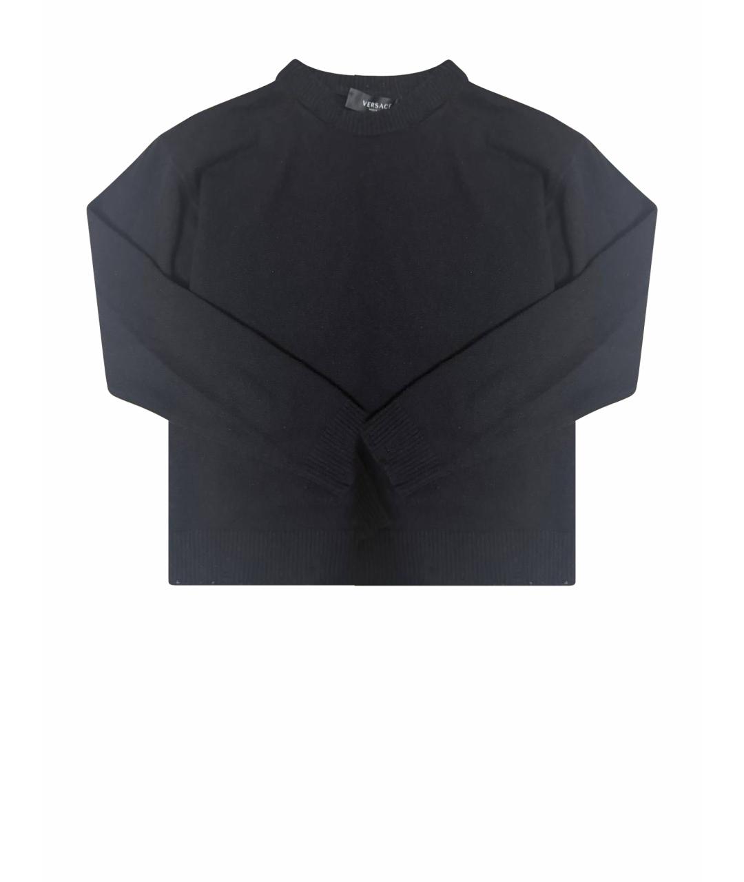 VERSACE Черный кашемировый джемпер / свитер, фото 1