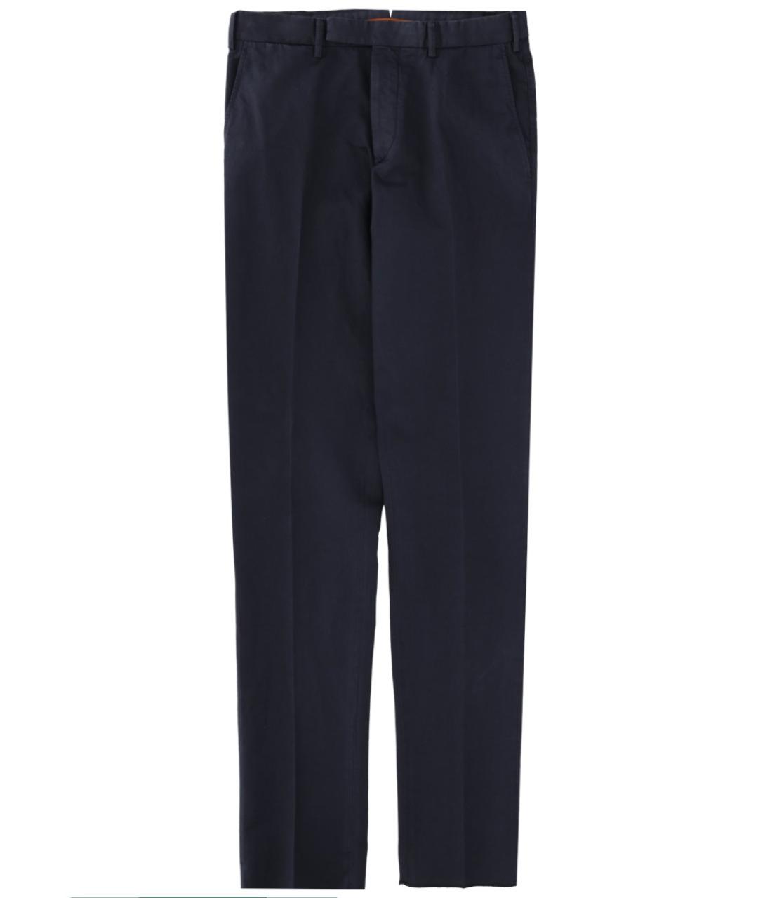 ZEGNA Синие хлопковые повседневные брюки, фото 1