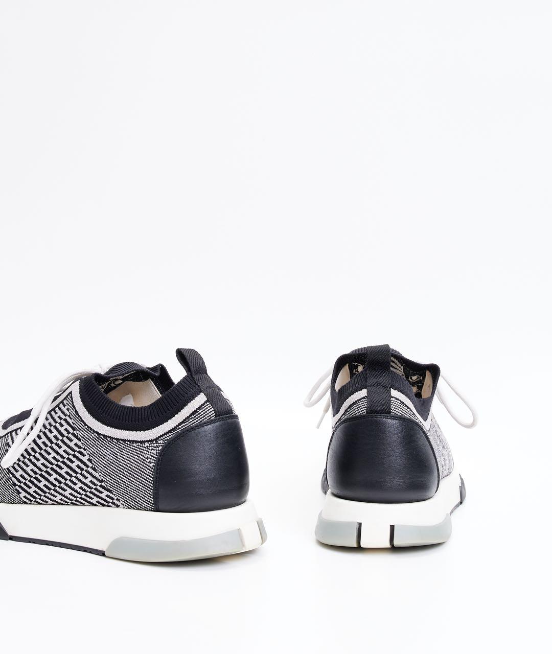 HERMES Серые текстильные кроссовки, фото 4