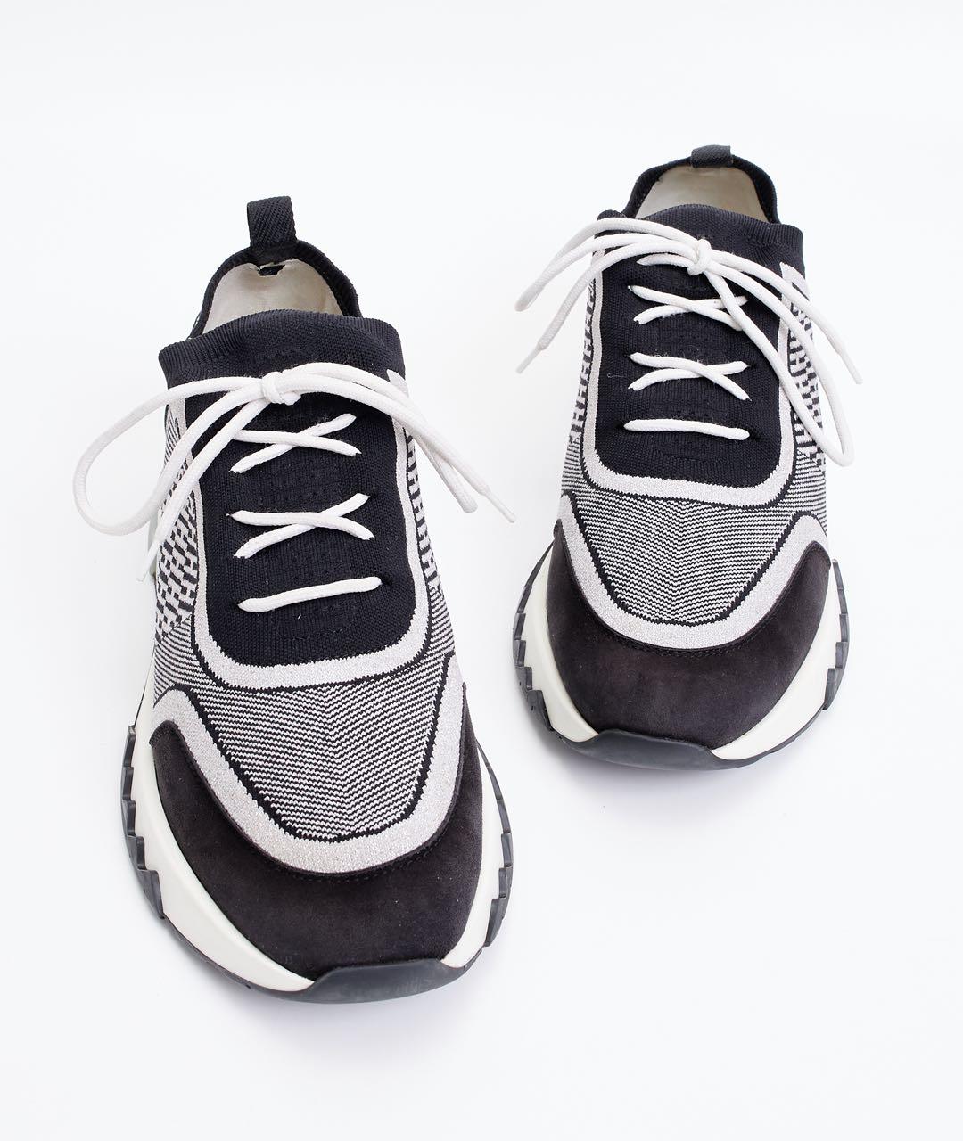 HERMES Серые текстильные кроссовки, фото 2