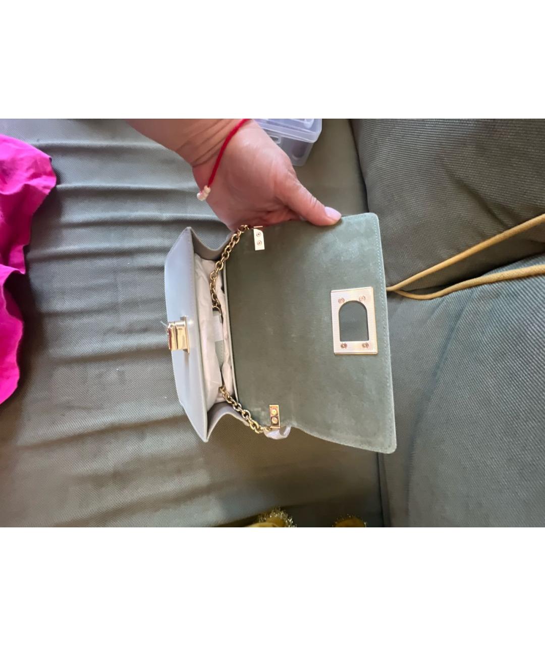 FURLA Зеленая кожаная сумка через плечо, фото 4