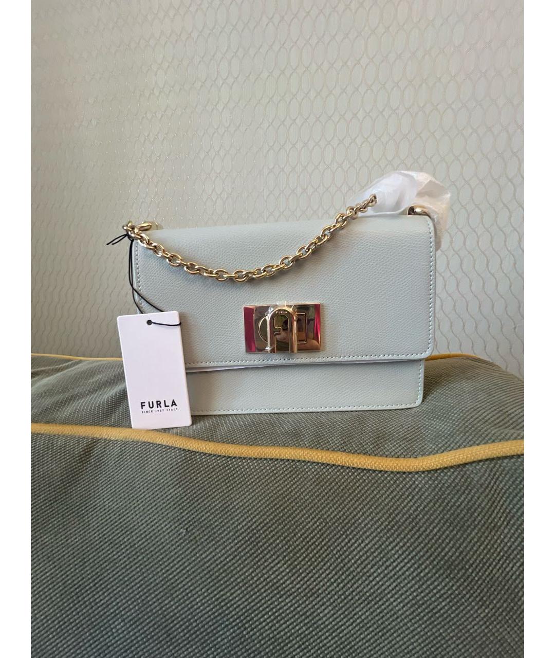 FURLA Зеленая кожаная сумка через плечо, фото 7