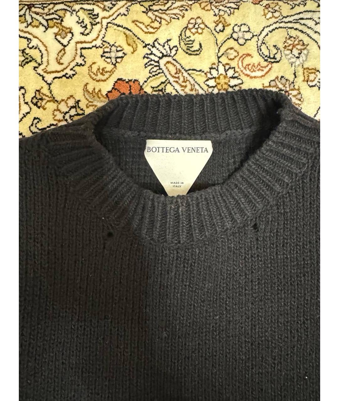 BOTTEGA VENETA Черный шерстяной джемпер / свитер, фото 2