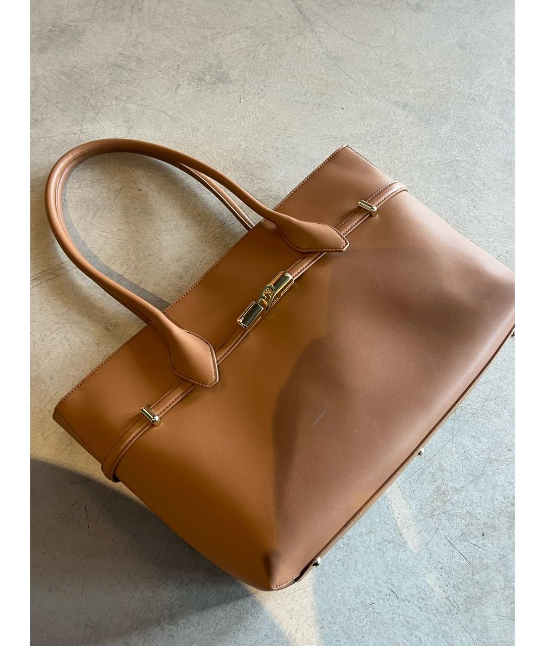 FURLA Коричневая кожаная сумка тоут, фото 9