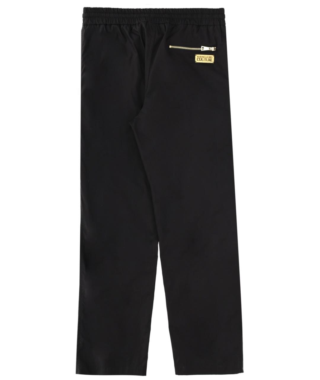VERSACE JEANS COUTURE Черные хлопковые повседневные брюки, фото 2