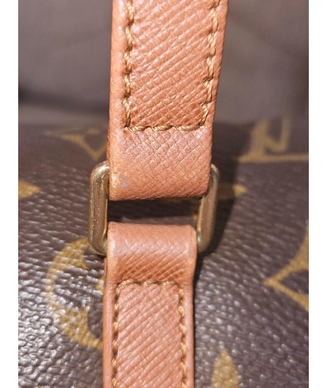 LOUIS VUITTON Коричневая кожаная сумка с короткими ручками, фото 9