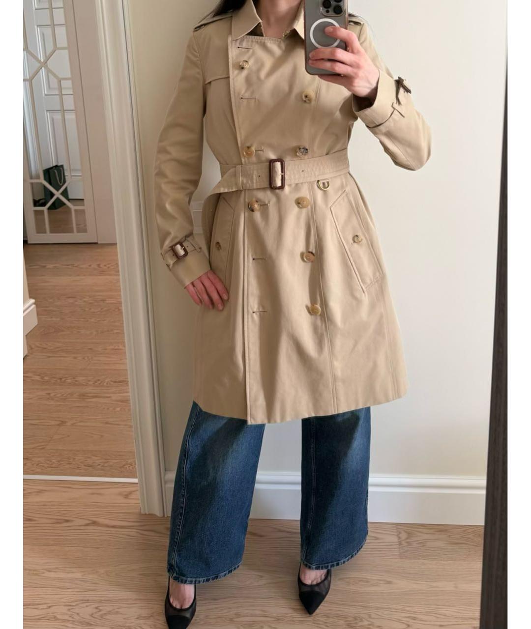 BURBERRY Бежевый хлопковый тренч/плащ, фото 7