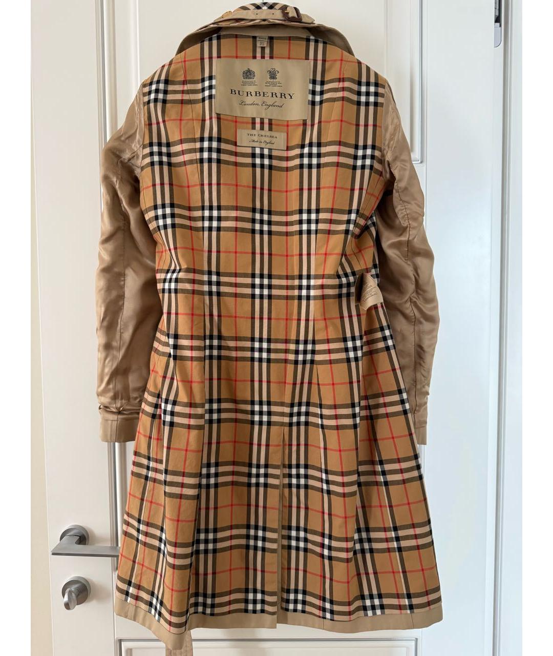BURBERRY Бежевый хлопковый тренч/плащ, фото 3