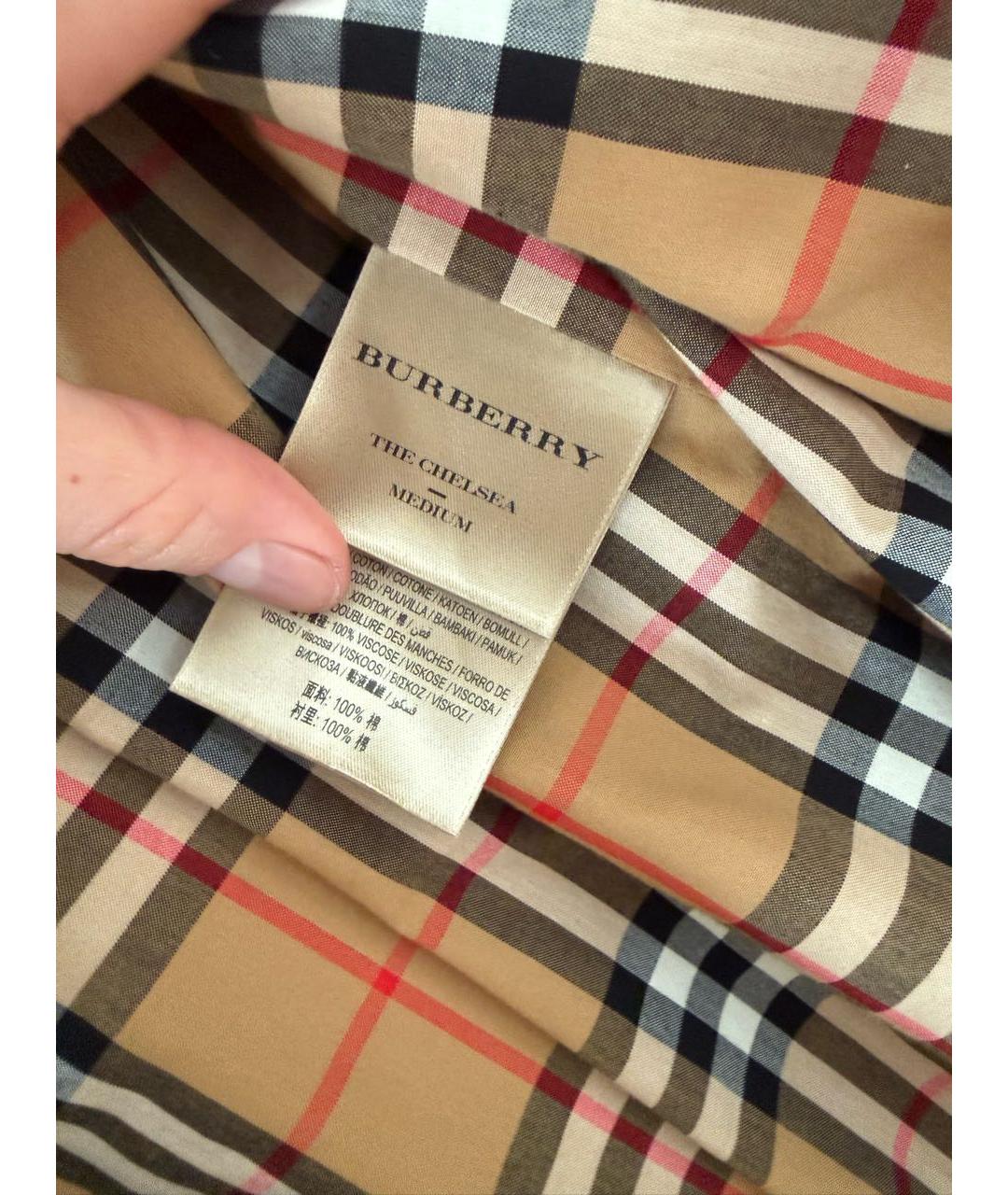 BURBERRY Бежевый хлопковый тренч/плащ, фото 6