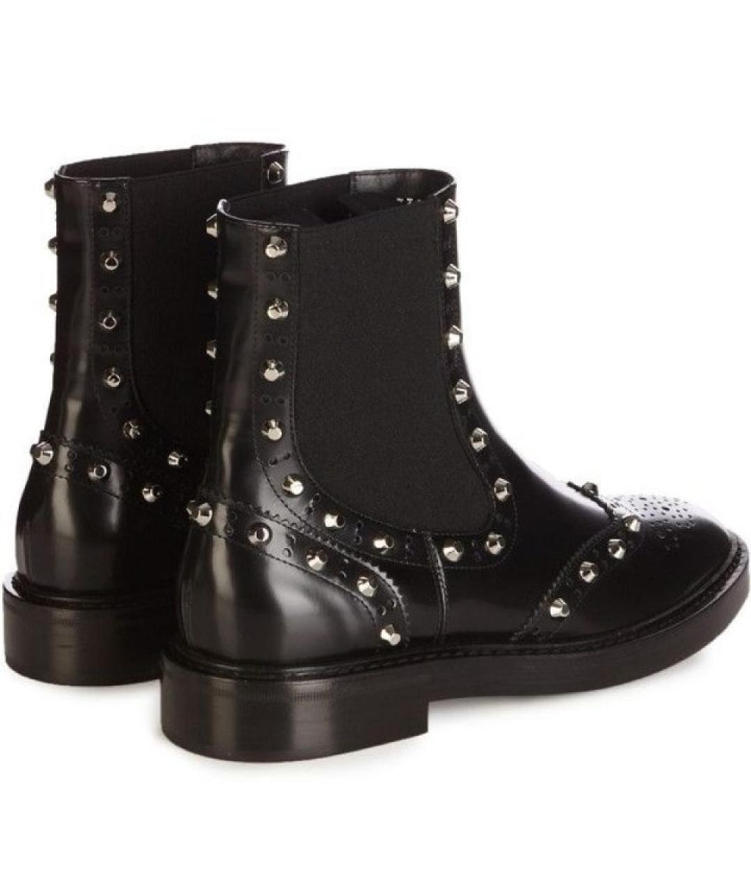 BALENCIAGA Черные кожаные ботинки, фото 3