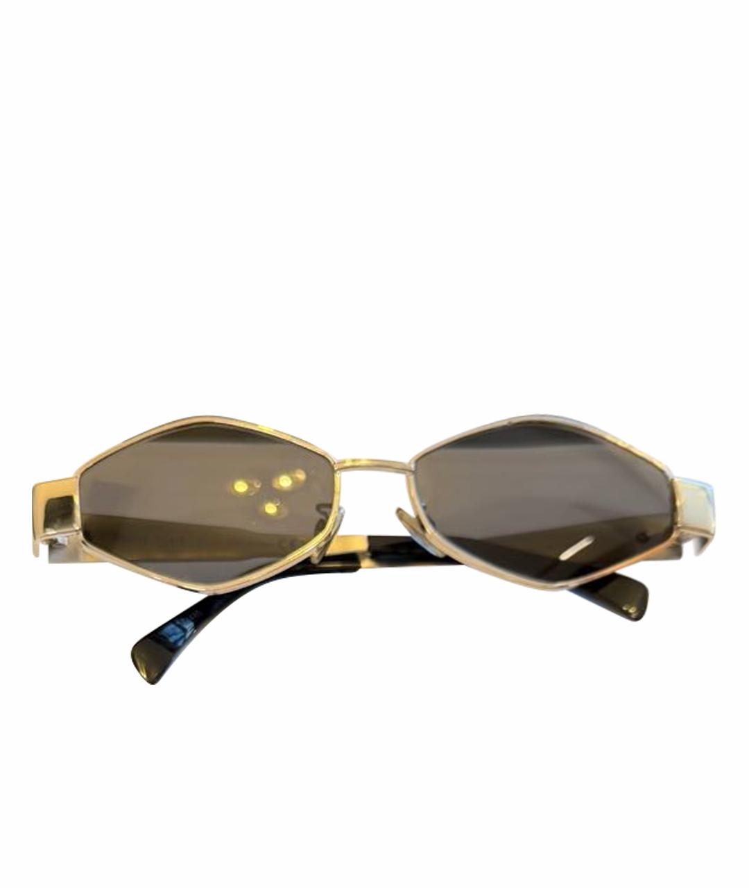 CELINE Черные металлические солнцезащитные очки, фото 1