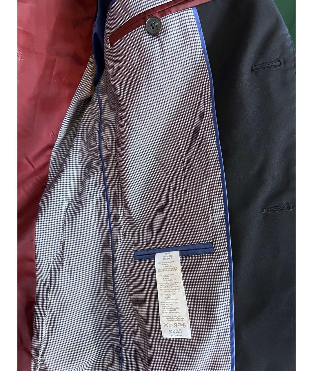 HUGO BOSS Черный шерстяной пиджак, фото 6