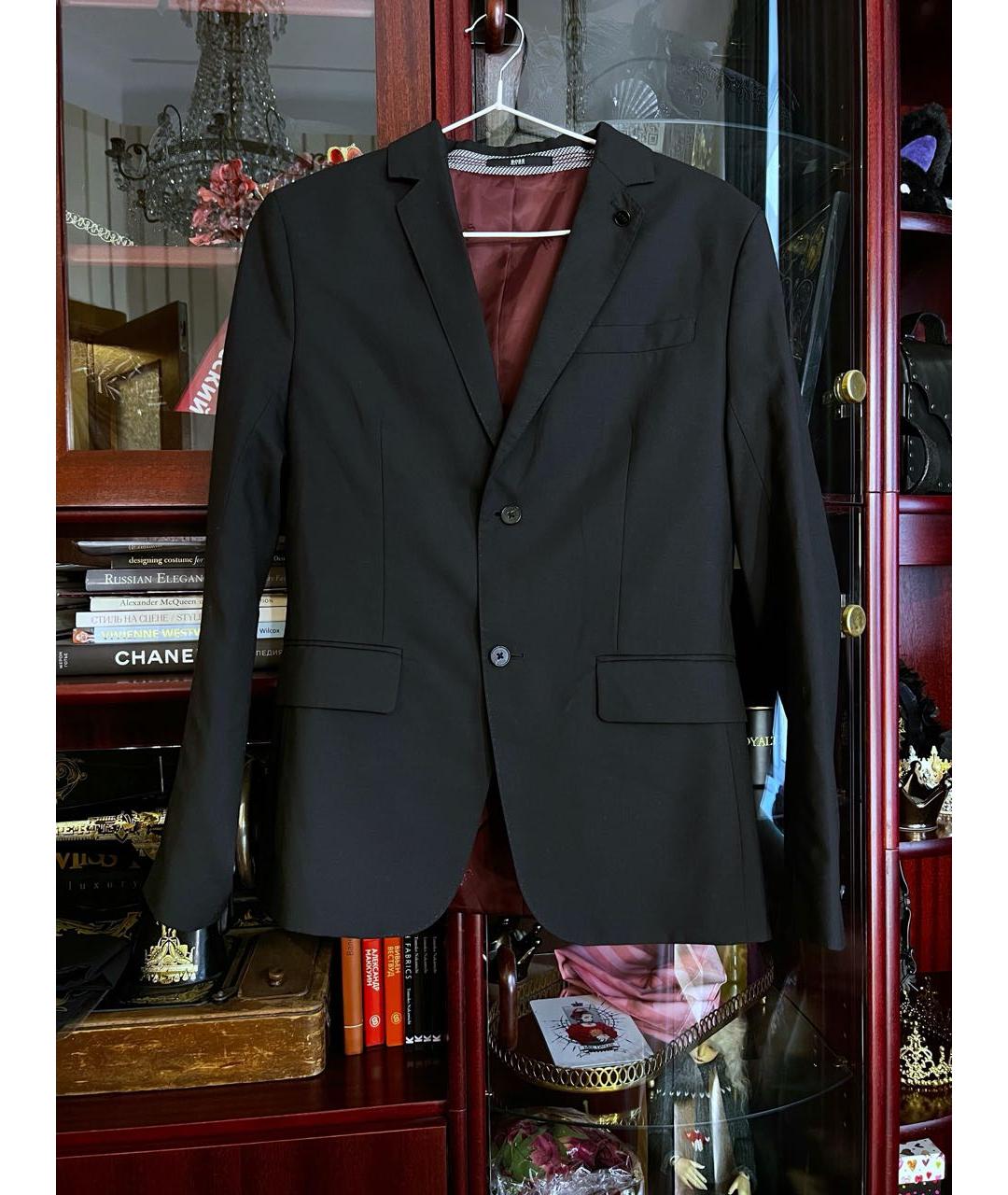 HUGO BOSS Черный шерстяной пиджак, фото 9