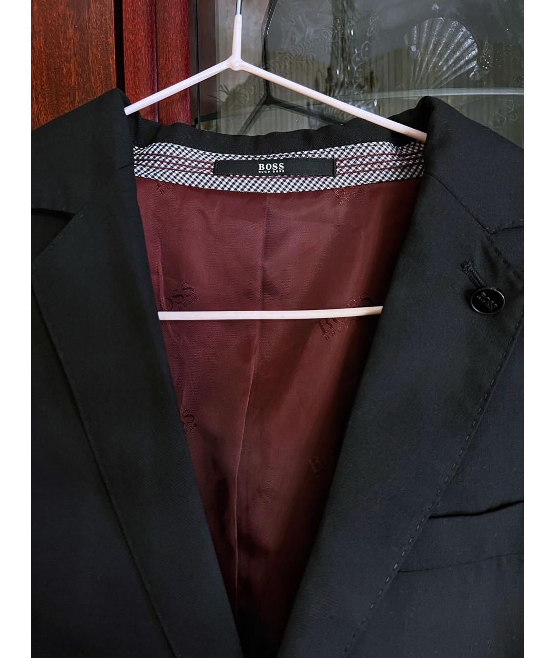 HUGO BOSS Черный шерстяной пиджак, фото 3
