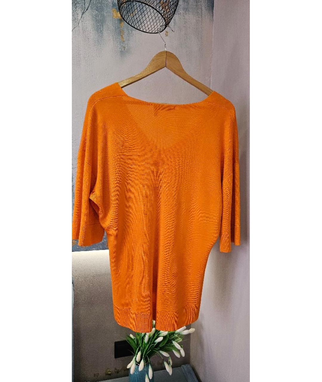 LANVIN Оранжевая шелковая блузы, фото 2