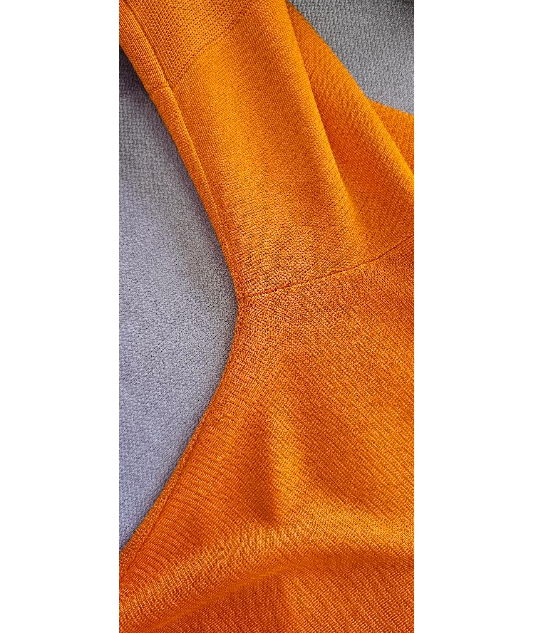 LANVIN Оранжевая шелковая блузы, фото 6