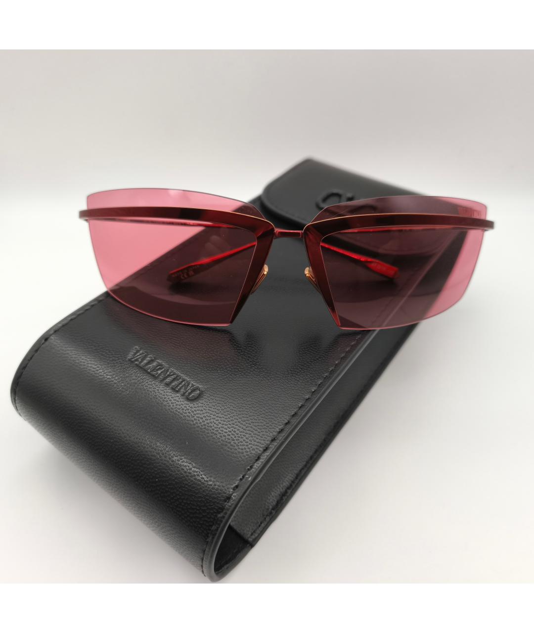 VALENTINO Красные солнцезащитные очки, фото 8