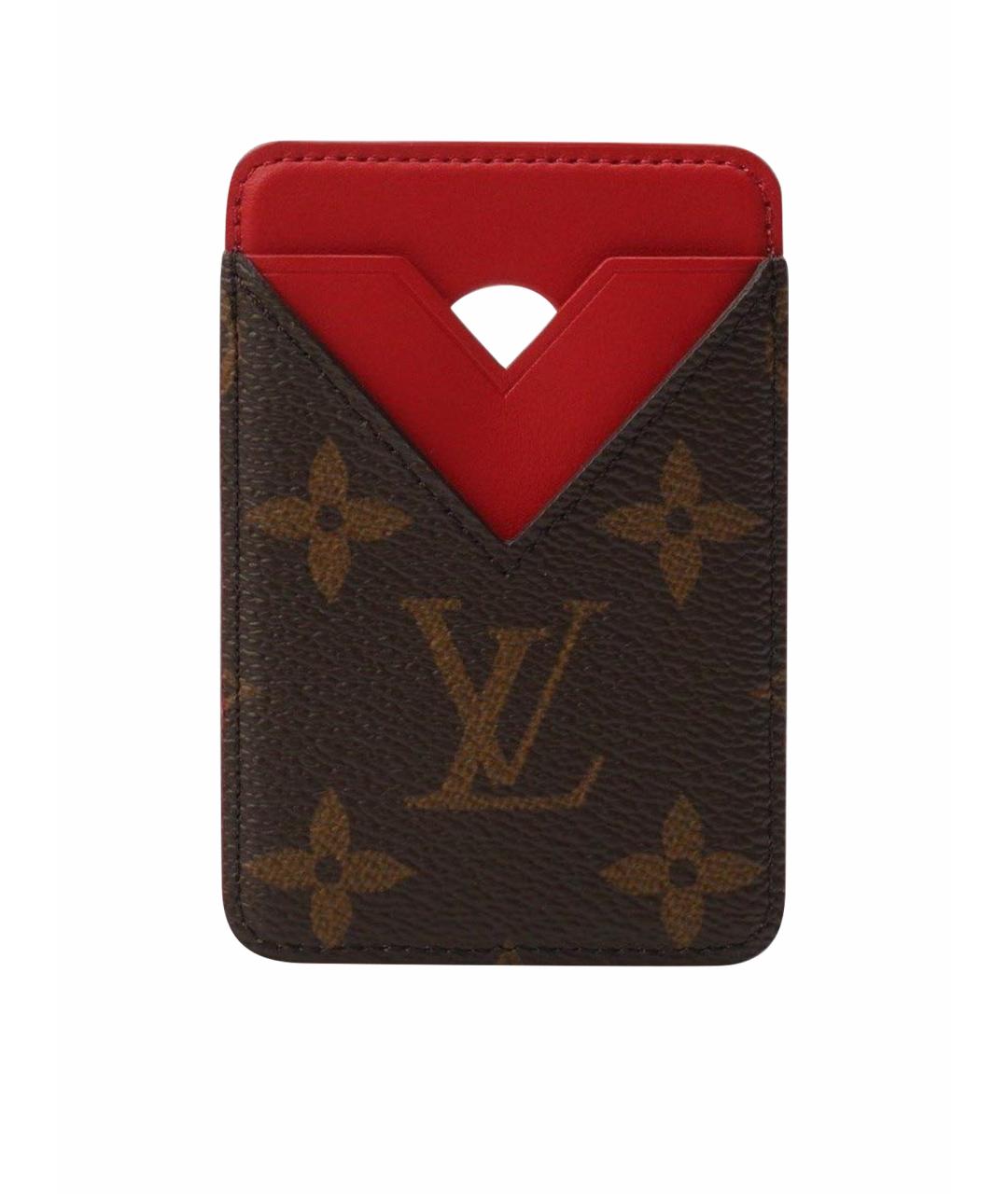 LOUIS VUITTON Красный кожаный кардхолдер, фото 1