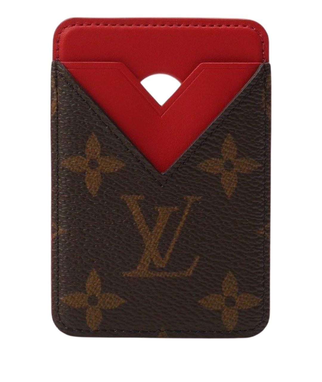 LOUIS VUITTON Красный кожаный кардхолдер, фото 4
