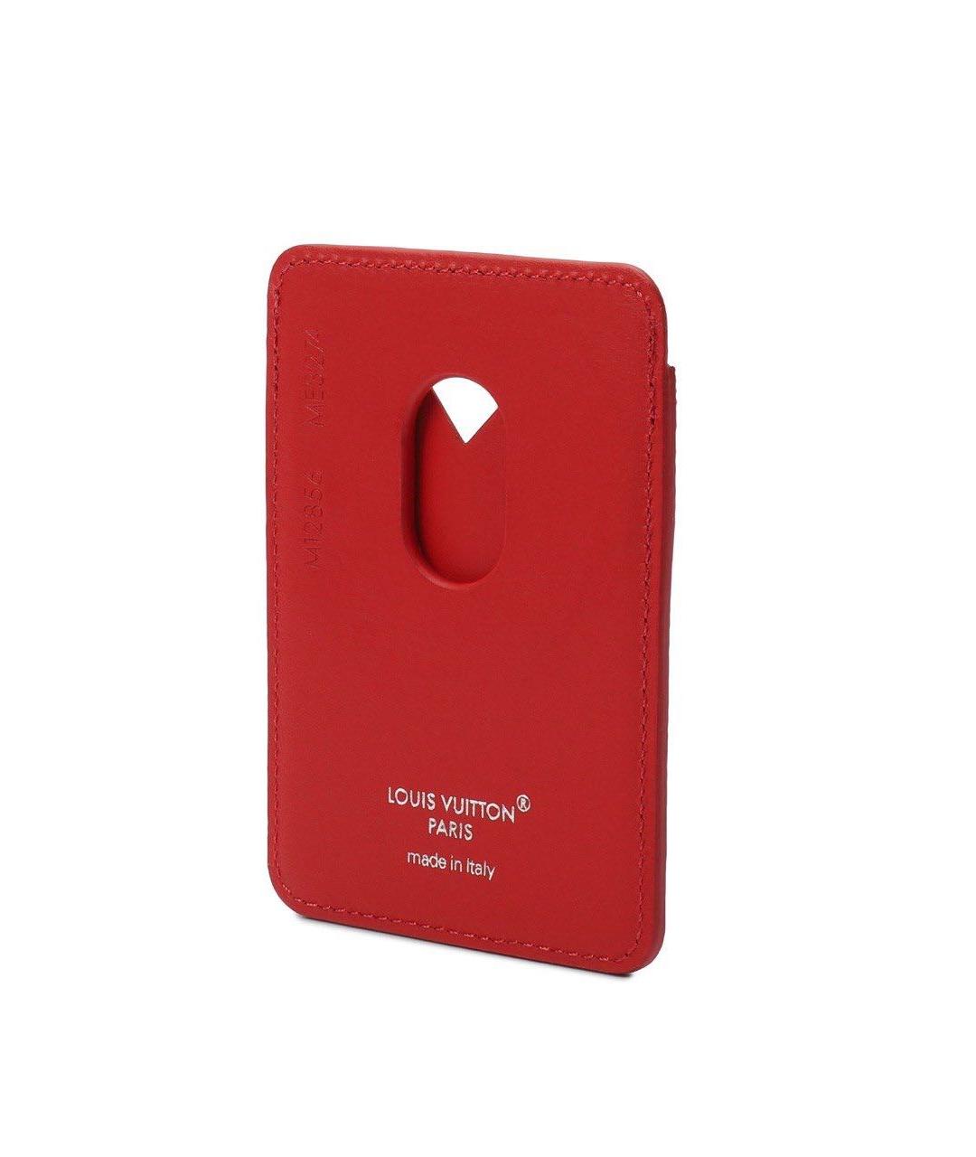 LOUIS VUITTON Красный кожаный кардхолдер, фото 2