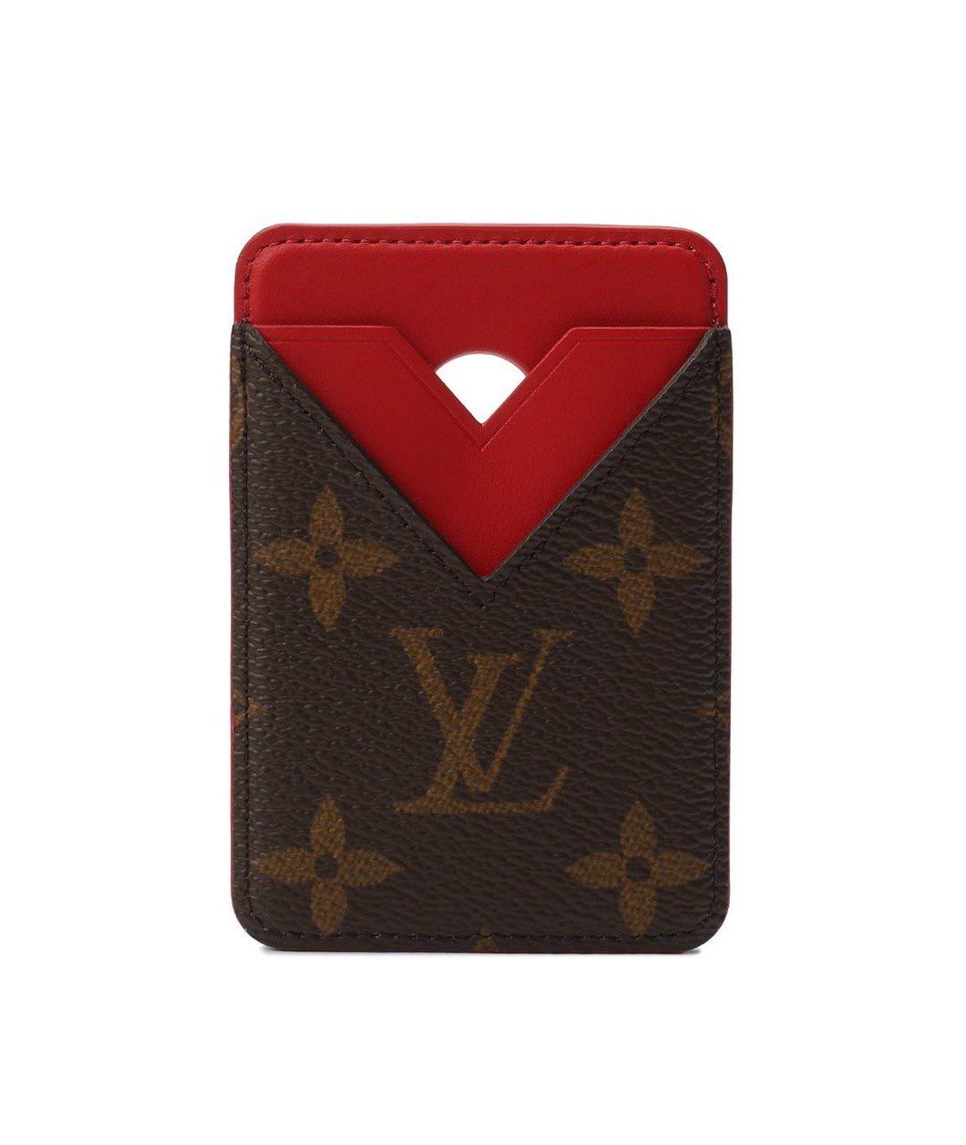 LOUIS VUITTON Красный кожаный кардхолдер, фото 5