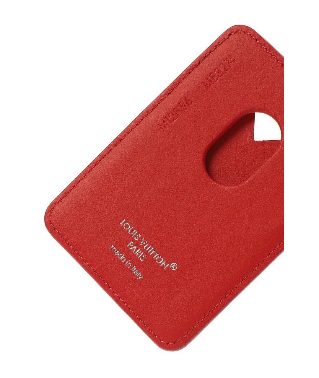 LOUIS VUITTON Красный кожаный кардхолдер, фото 3