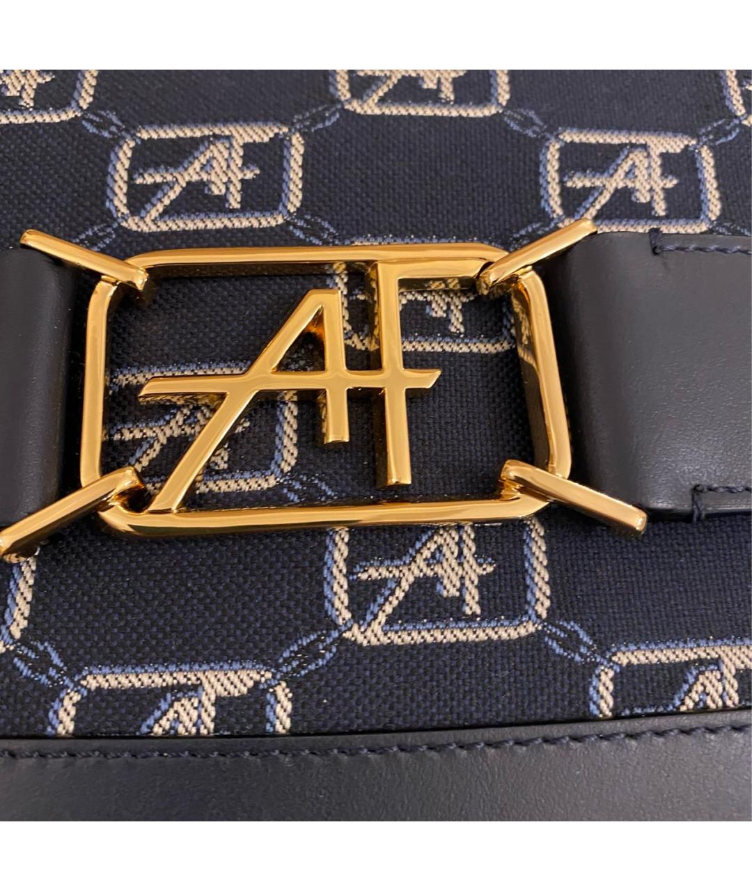 ALBERTA FERRETTI Темно-синяя кожаная сумка через плечо, фото 5