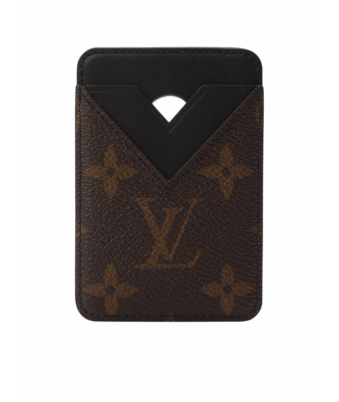 LOUIS VUITTON Коричневый кожаный кардхолдер, фото 5