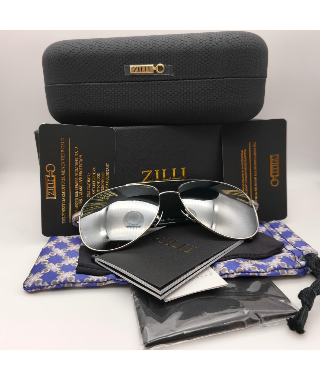 ZILLI Серебряные солнцезащитные очки, фото 9