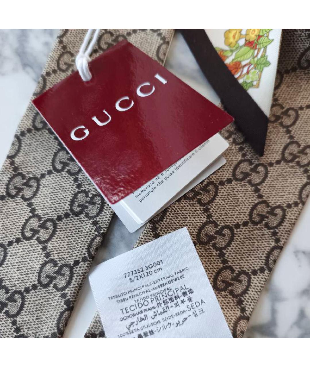 GUCCI Шелковый шарф, фото 4