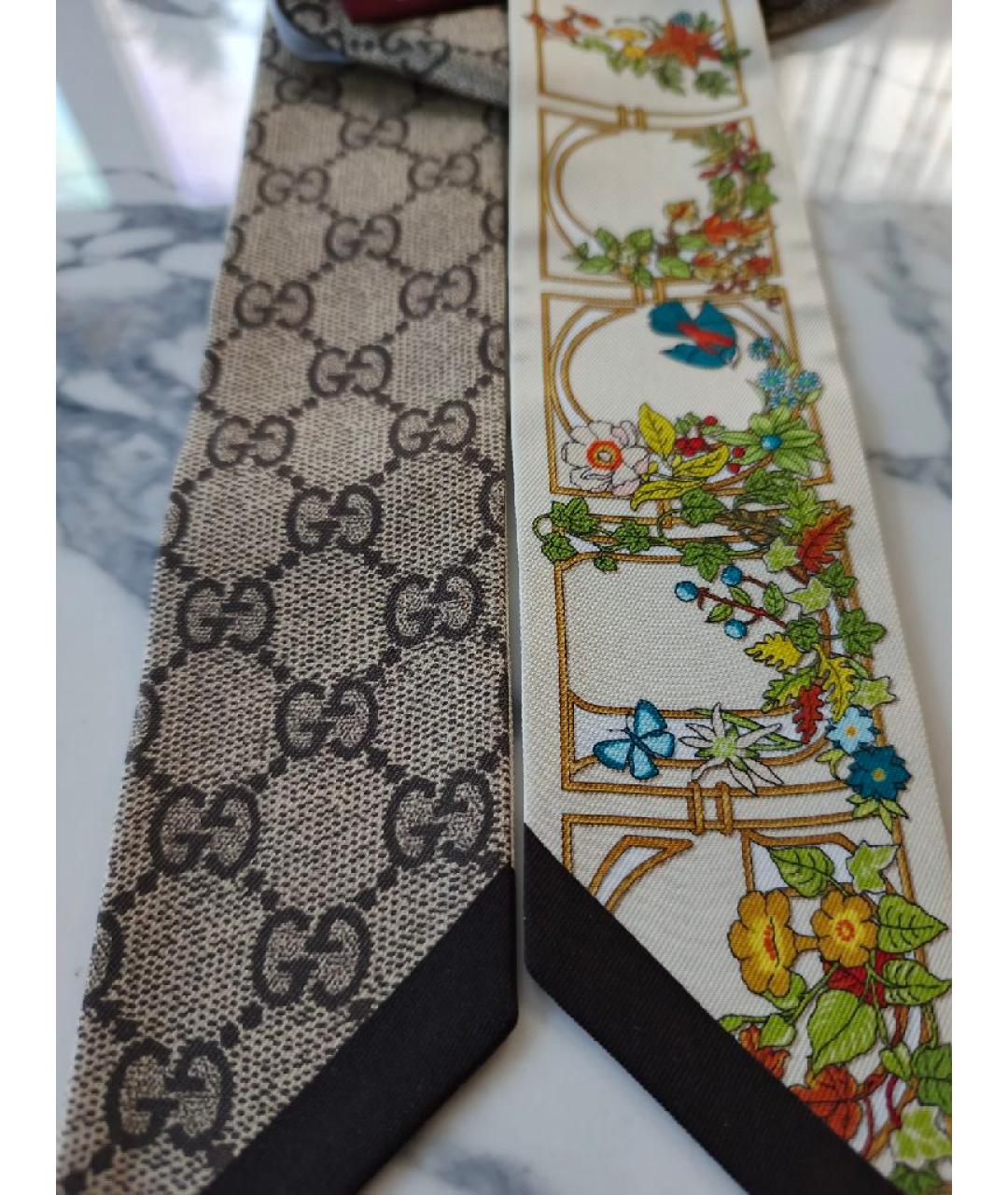 GUCCI Шелковый шарф, фото 2