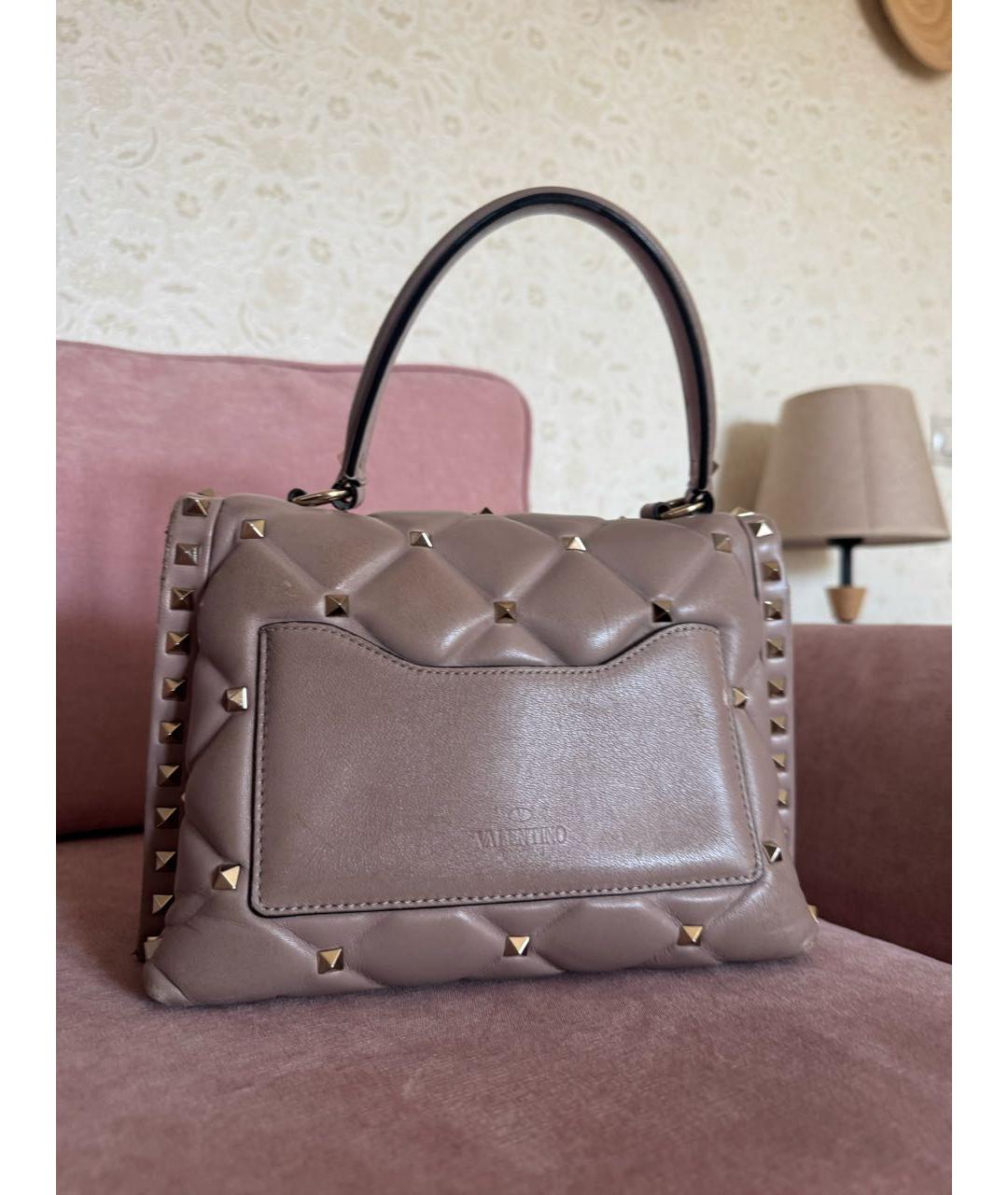 VALENTINO Бежевая кожаная сумка через плечо, фото 2