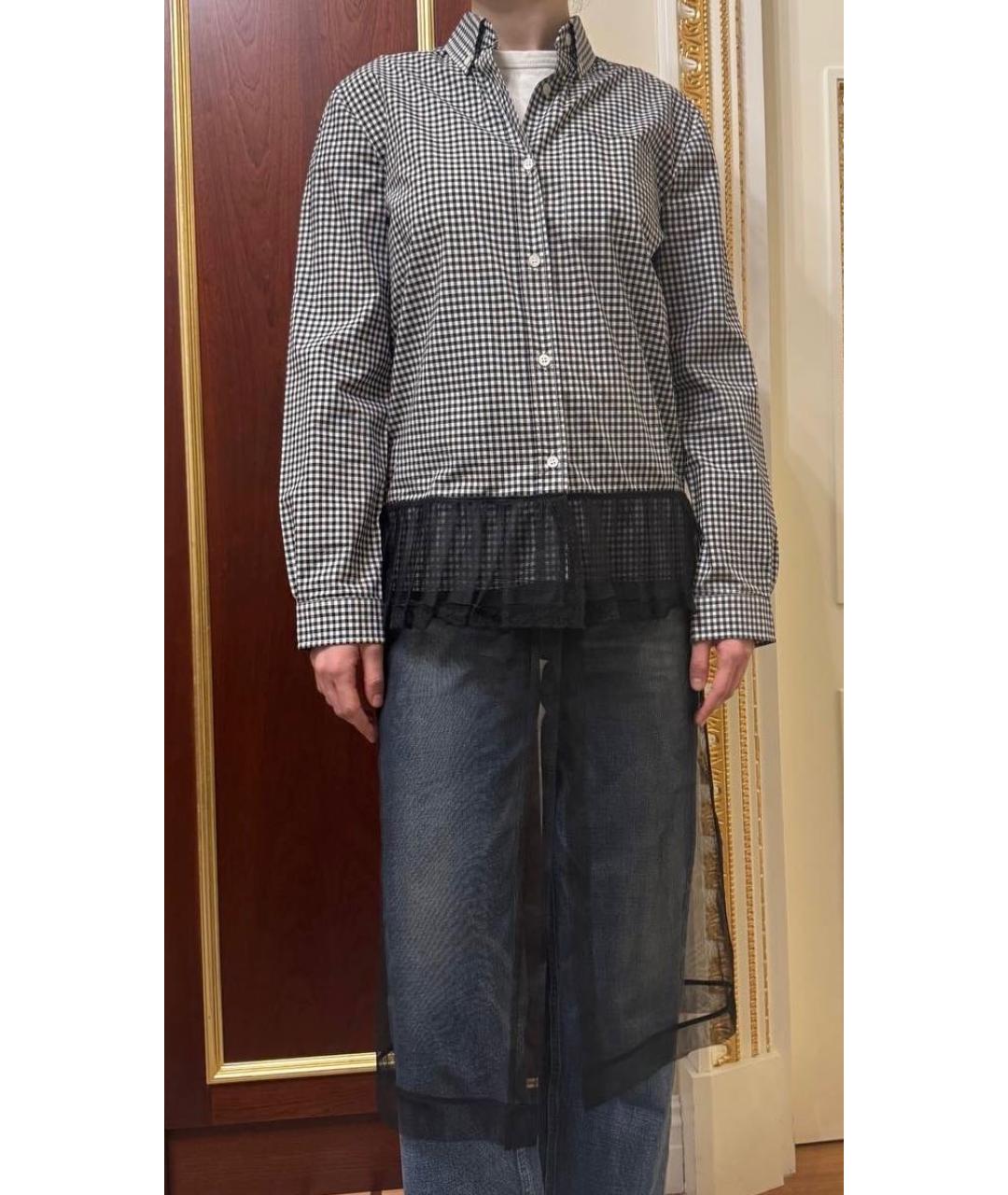 MIU MIU Черная хлопковая рубашка, фото 2