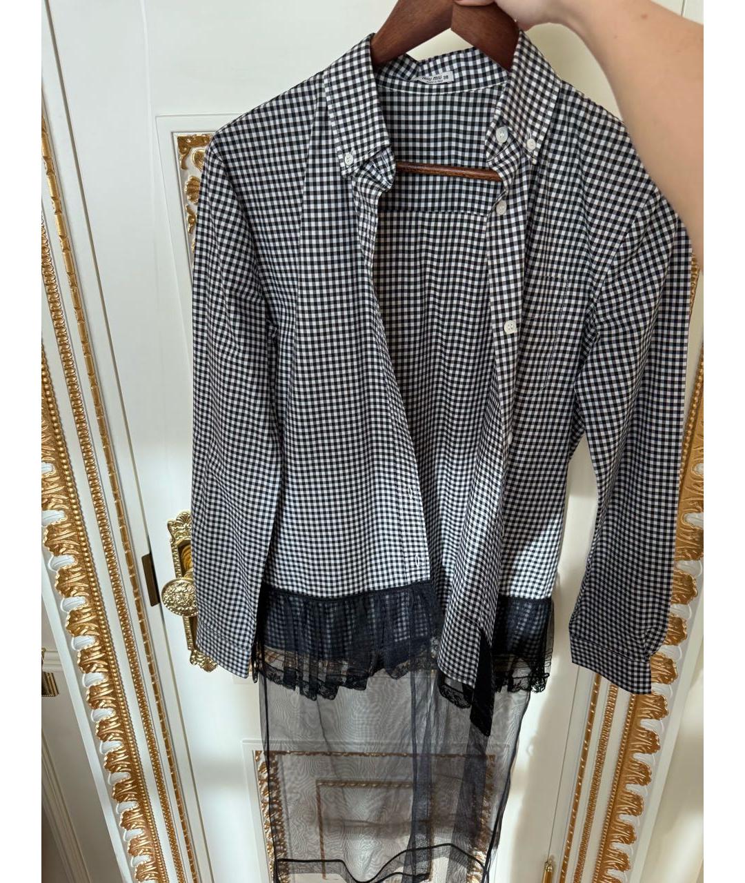 MIU MIU Черная хлопковая рубашка, фото 4