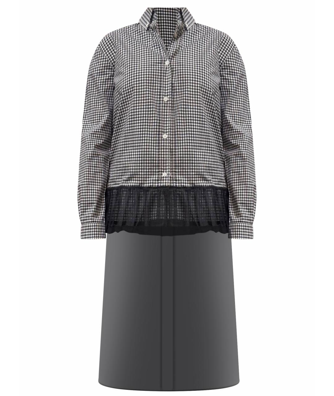 MIU MIU Черная хлопковая рубашка, фото 1