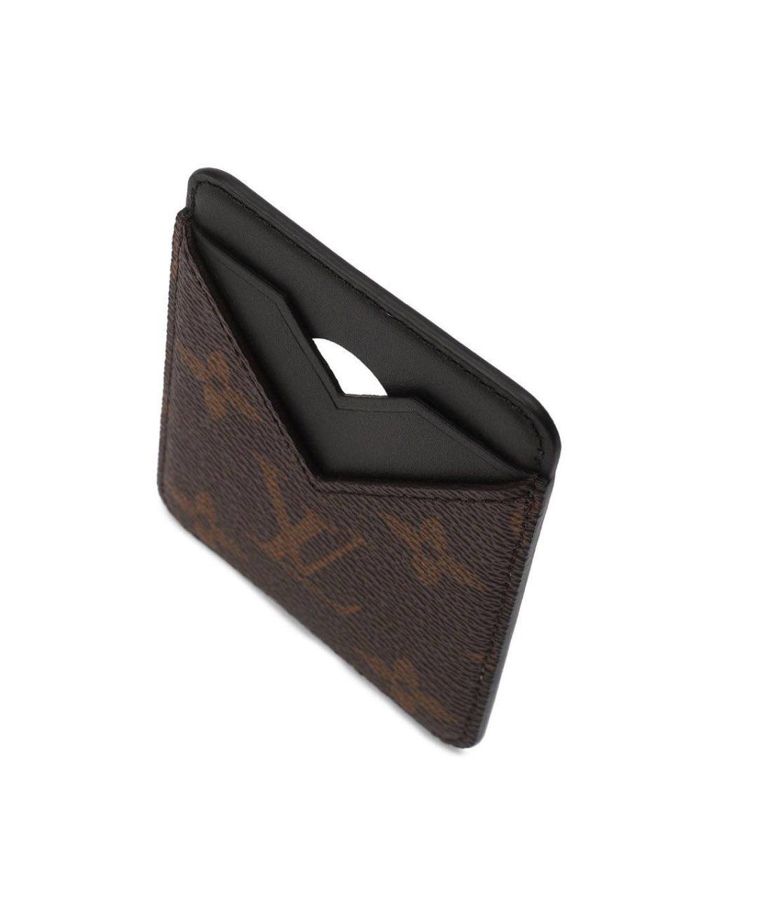 LOUIS VUITTON Коричневый кожаный кардхолдер, фото 3