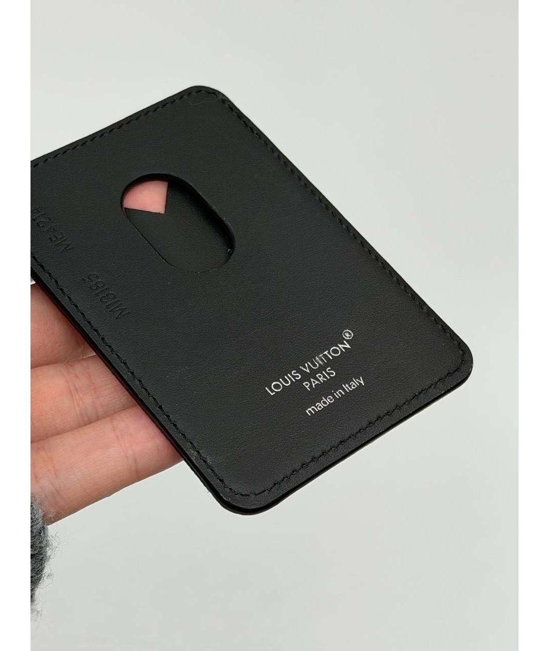 LOUIS VUITTON Коричневый кожаный кардхолдер, фото 4