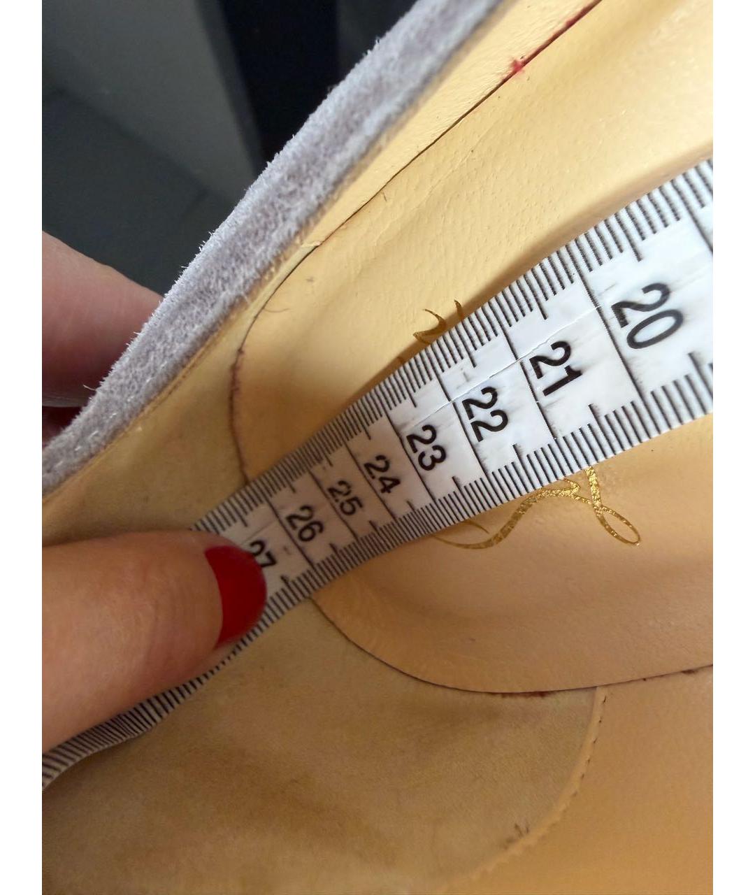 CHRISTIAN LOUBOUTIN Серые замшевые туфли, фото 6