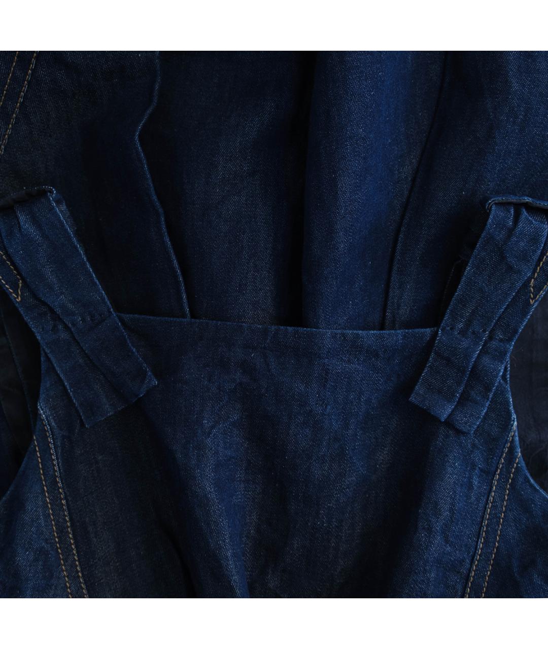 LOUIS VUITTON Темно-синее деним повседневное платье, фото 3
