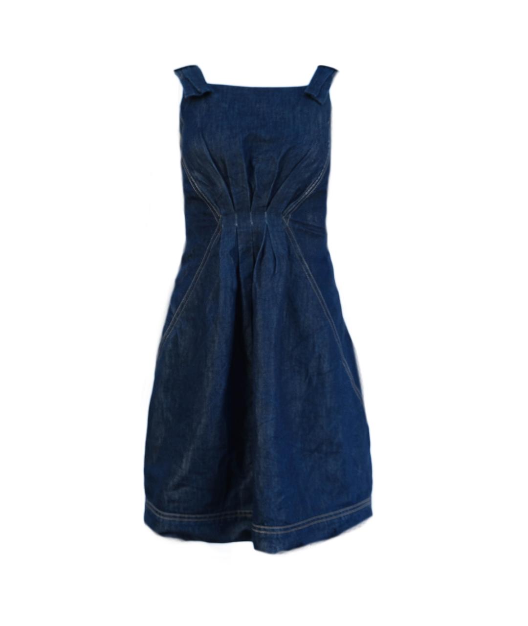 LOUIS VUITTON Темно-синее деним повседневное платье, фото 6