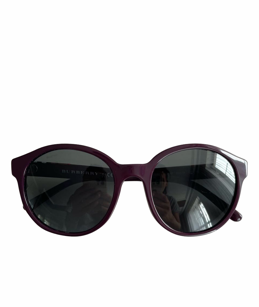 BURBERRY Фиолетовые пластиковые солнцезащитные очки, фото 1