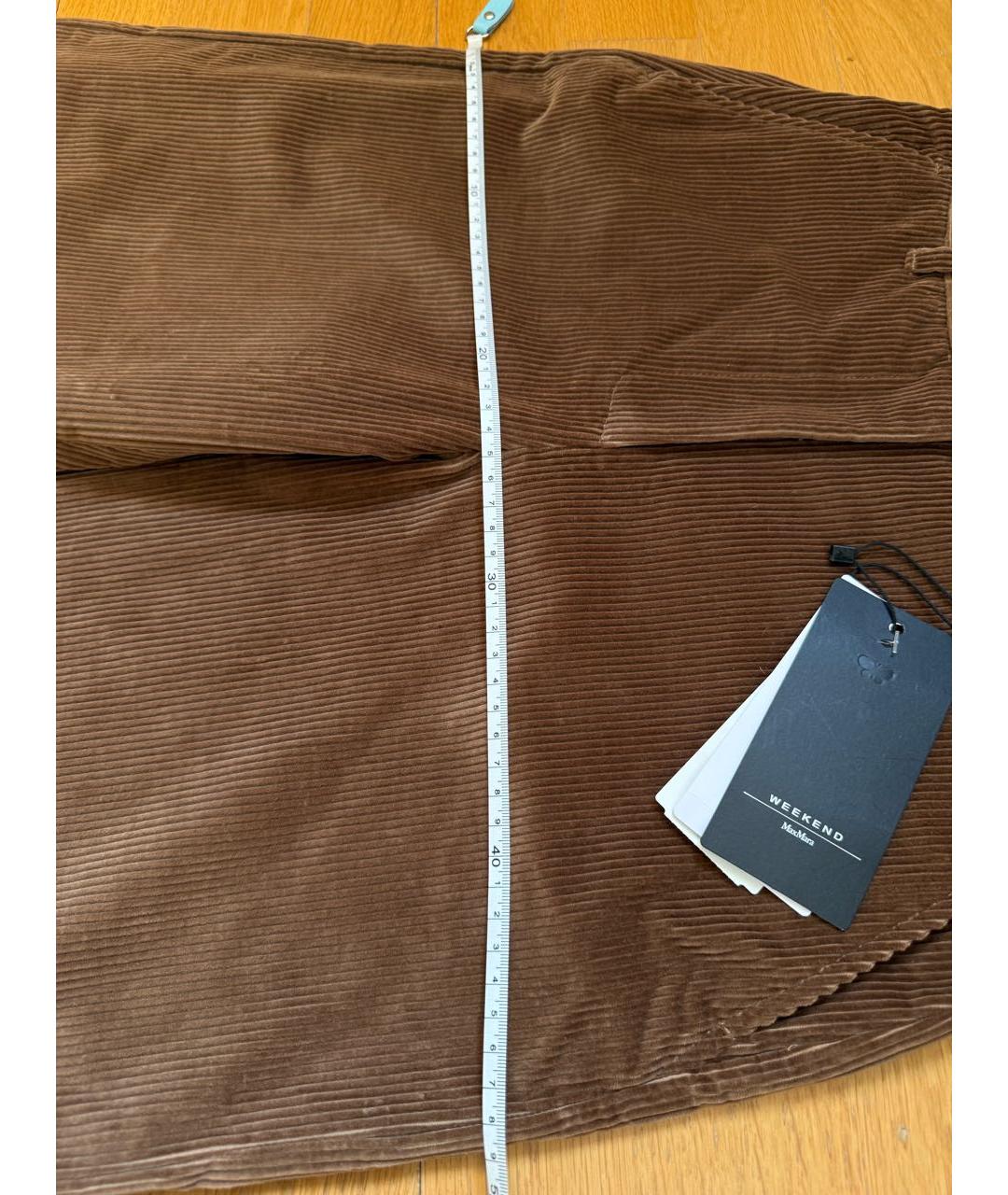 MAX MARA Коричневые хлопковые брюки широкие, фото 6