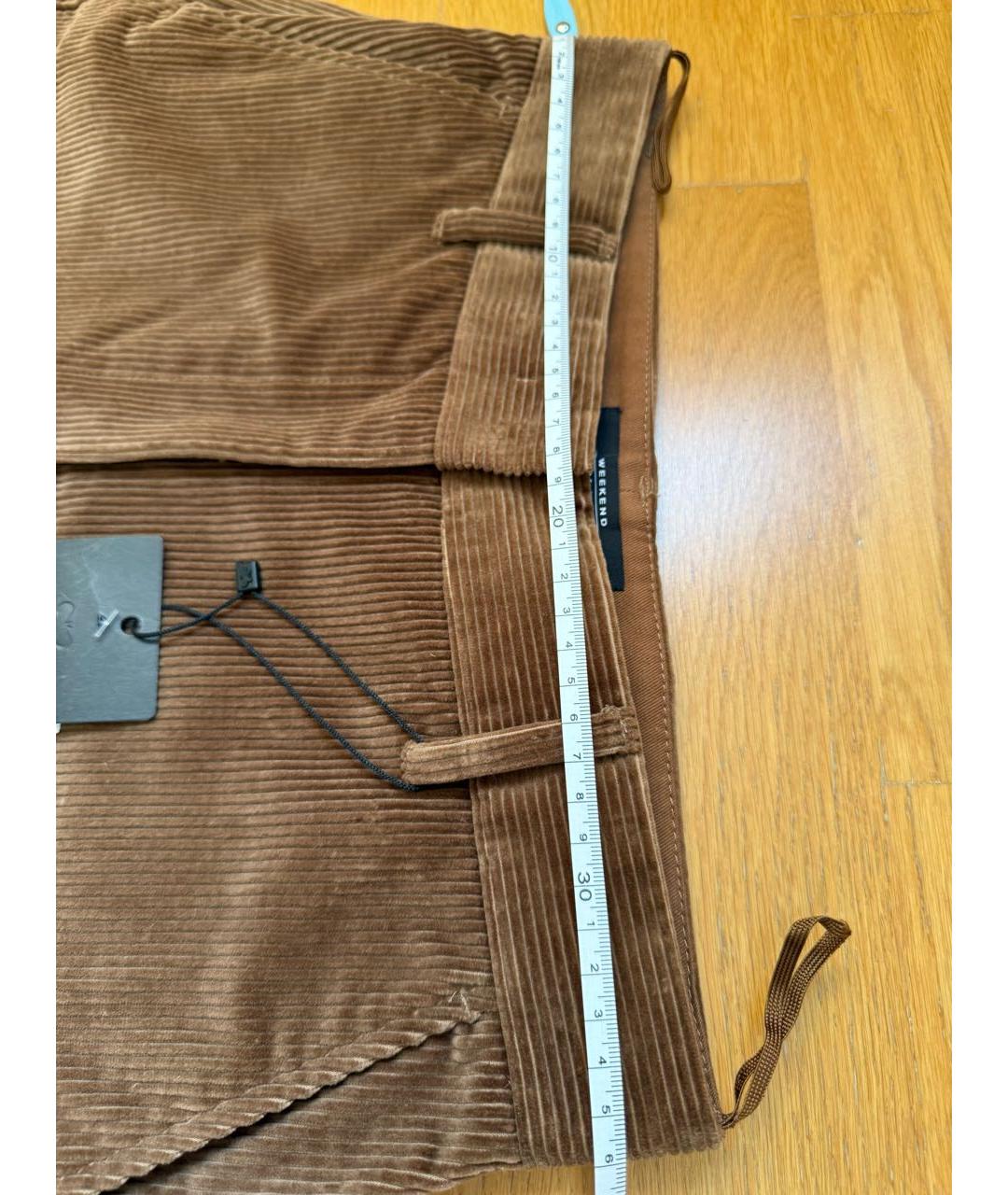 MAX MARA Коричневые хлопковые брюки широкие, фото 5