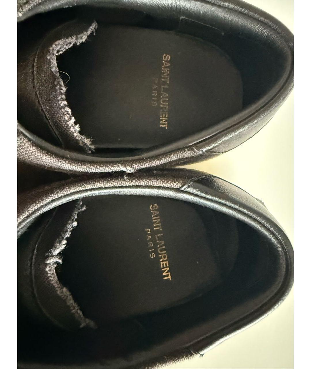 SAINT LAURENT Черные текстильные кеды, фото 5