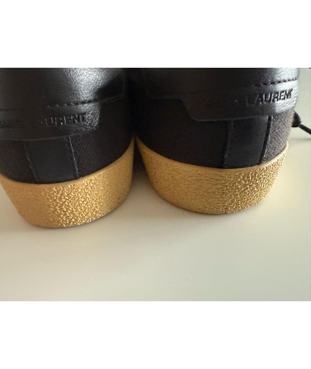 SAINT LAURENT Черные текстильные кеды, фото 4