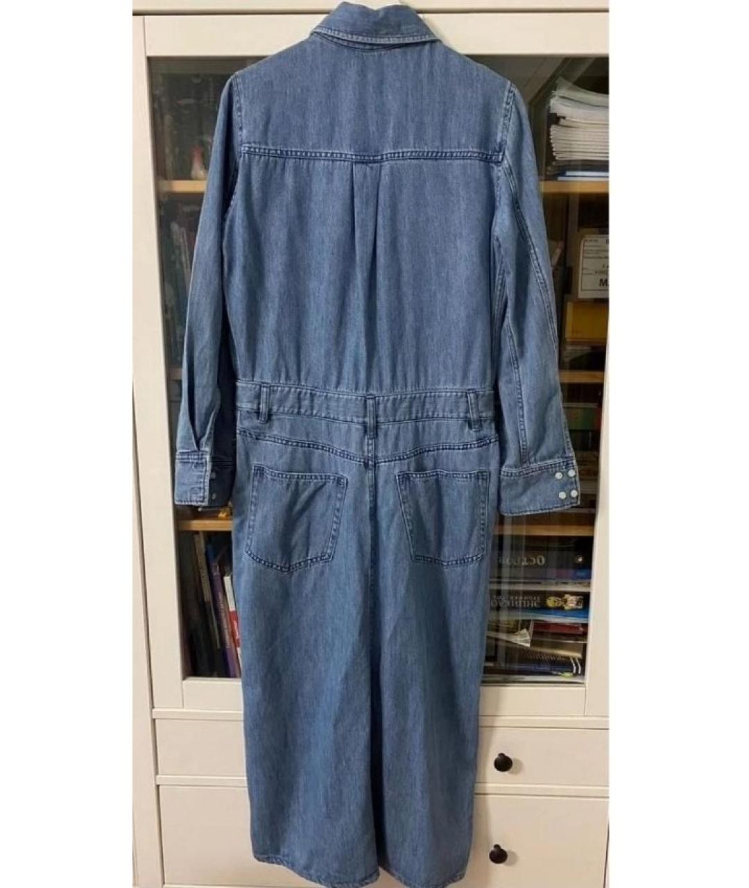 COS Синее хлопковое повседневное платье, фото 3