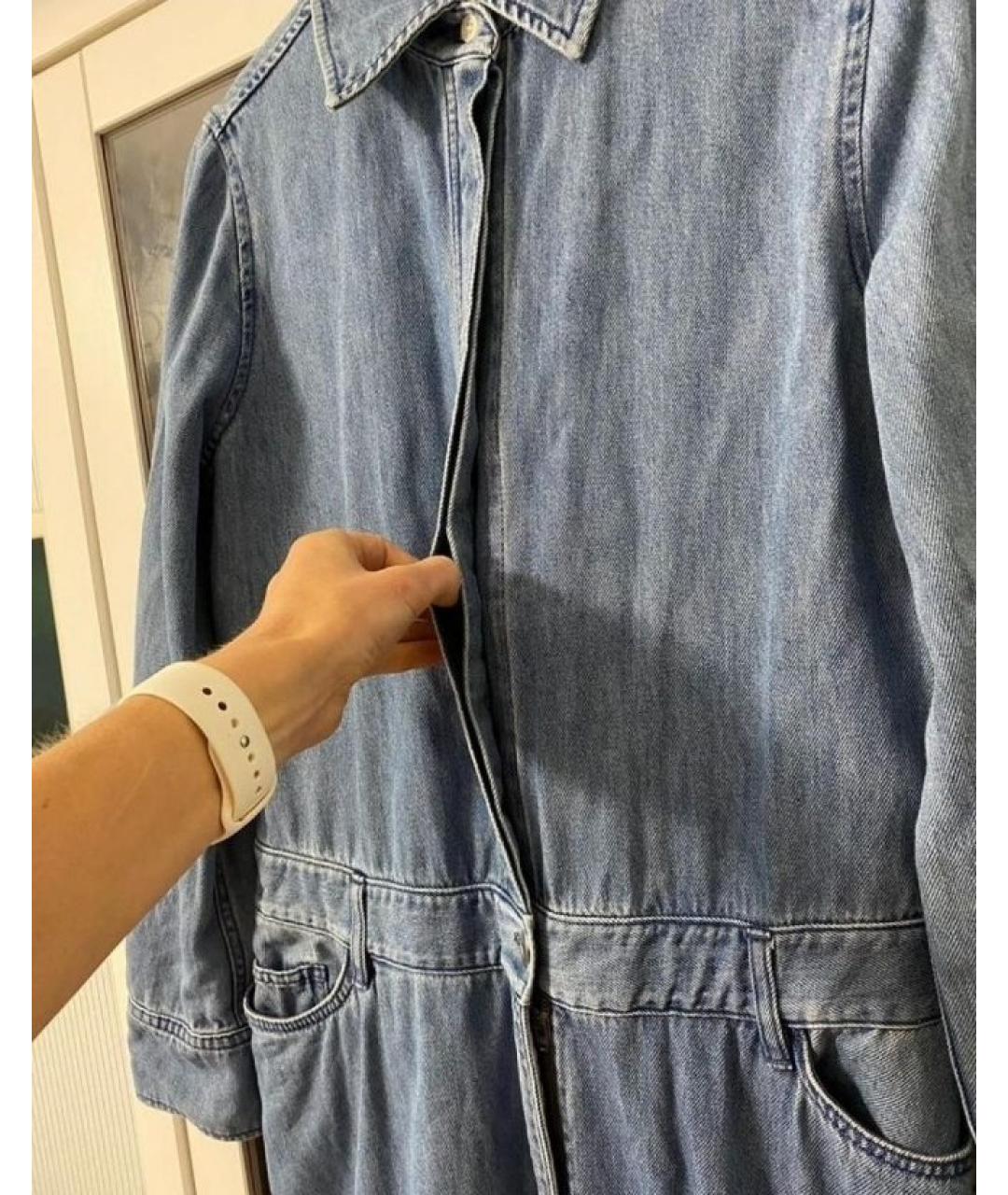 COS Синее хлопковое повседневное платье, фото 6