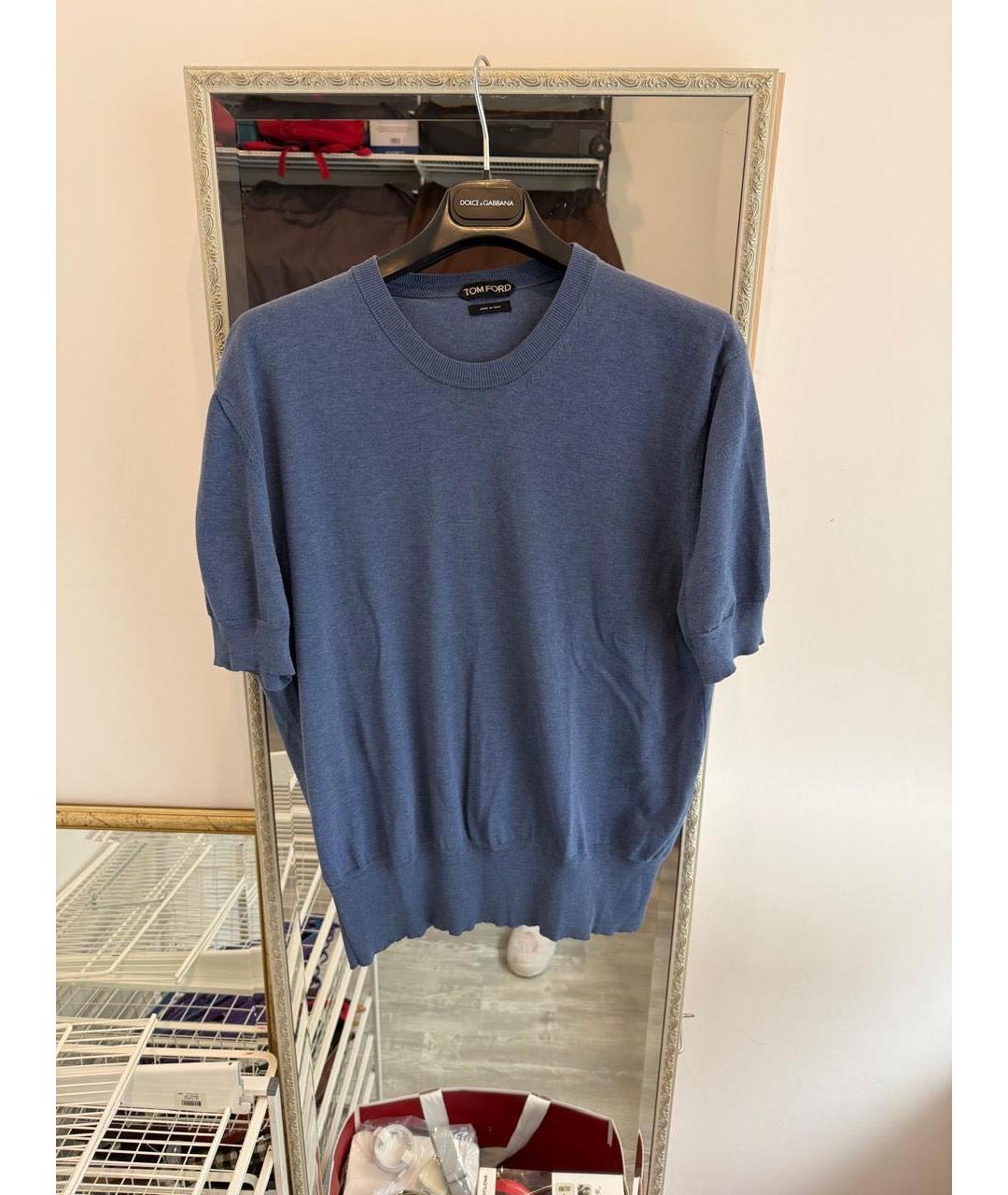 TOM FORD Синий кашемировый джемпер / свитер, фото 4