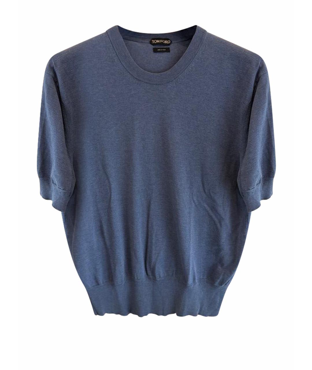 TOM FORD Синий кашемировый джемпер / свитер, фото 1