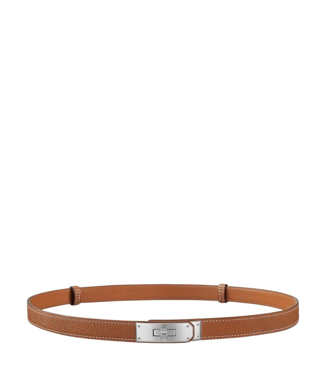 HERMES Коричневый кожаный ремень, фото 1
